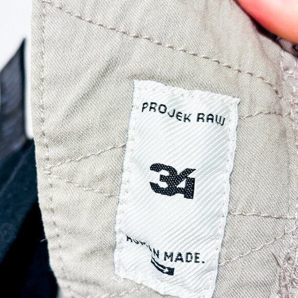 PROJEK RAW Beige cargo pants men | Utility casual style | Size 34 * - Picture 4 of 12